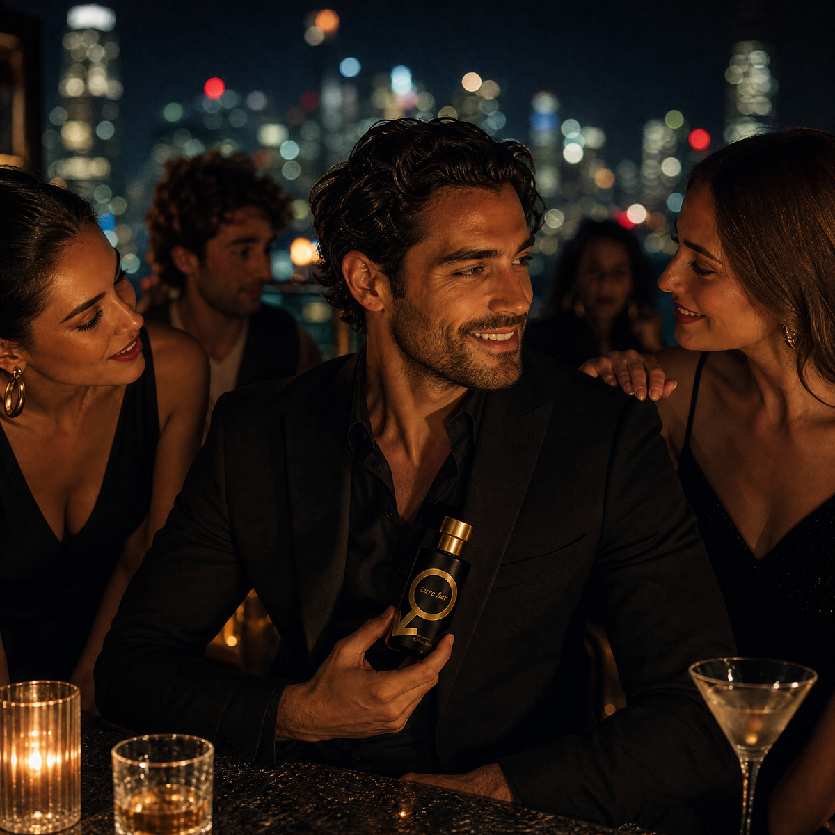 Aroma Alpha en una noche de fiesta en la ciudad